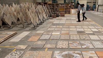 The RAK Ceramics factory in Ras Al Khaimah. Pawan Singh / The National