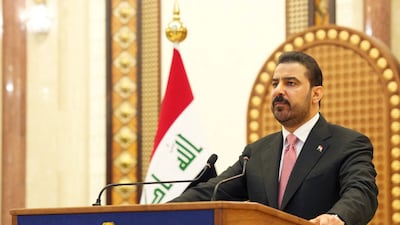 Iraqi Prime Minister Ali Al Zaidi delivers a speech marking Sovereignty Day and the withdrawal of US-led coalition forces from Iraq, in Baghdad. Reuters