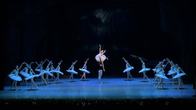 Ballet dancers perform Swan Lake, by Russian composer Pyotr Tchaikovsky, at Donbass Opera in Donetsk, Russian-controlled Ukraine. AFP