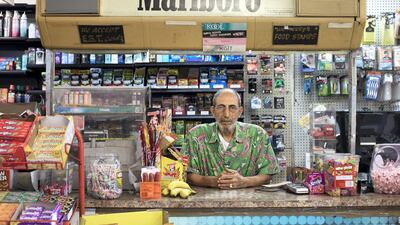 Batniji’s exhibition uses photos, video portraits and interviews, drawings, old family photos and objects of relatives who have immigrated from Gaza to America. Photo by Taysir Batniji