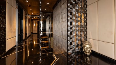 The specially installed staircase