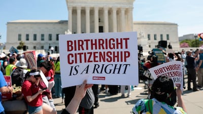 The US Supreme Court is hearing a case that will decide who has the right to be called an American. AFP