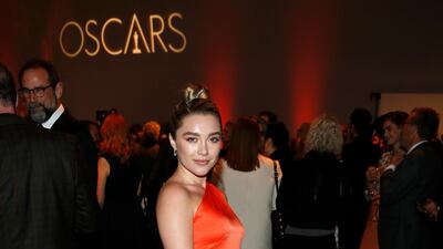 Florence Pugh poses at the bash. AP