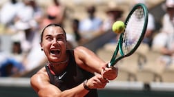 Aryna Sabalenka defeated Daria Kasatkina 6-0, 7-5 in the French Open on Saturday. AFP