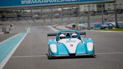 Enjoy the special offers on fun experiences at Yas Marina Circuit, including buy-one-get-one offers on venue tours and drift rides as well as free entry to Ferrari World Abu Dhabi with the purchase of a Radical SST ride, above, or free entry to Yas Waterworld with the purchase of a drift sprint experience. Courtesy Yas Marina