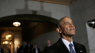 US president Barack Obama arrives at the US Capitol in Washington to greet the incoming president Donald Trump ReutersWin McNameePool