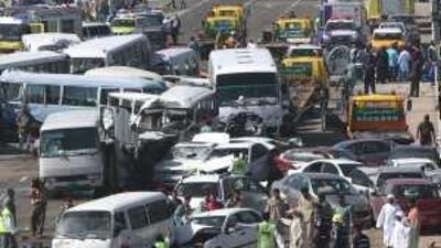 Some 200 cars were involved in the crash a year ago today that killed four people and injured about 350 others near Ghantoot.