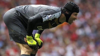 Petr Cech endured a tough Arsenal debut, conceding twice in a 2-0 defeat to London rivals West Ham. Ikimages / AFP