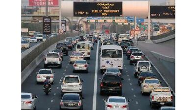 Dubai Police plans to launch a new programme, a 'white points' system, to reward good drivers. Pawan Singh / The National