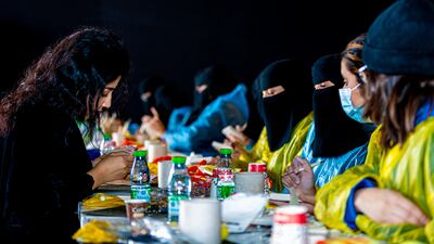 The community was offered the chance to learn from the artists while witnessing their creations gradually taking shape