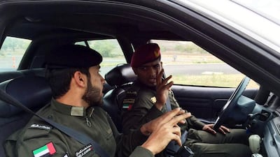 The security support unit at Abu Dhabi Police performing drills with the Los Angeles Police Department.