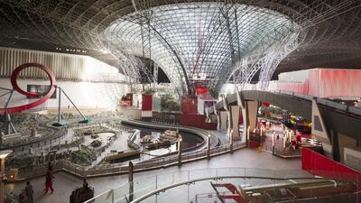 Ferrari World’s latest ride – the 100 kilometres per hour, 62-metre-high Turbo Track – would be ready in March. Courtesy Ferrari World Abu Dhabi
