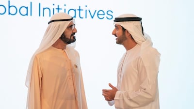 Sheikh Mohammed bin Rashid, Vice President and Ruler of Dubai, with Sheikh Hamdan bin Mohammed, Crown Prince of Dubai. Photo: Dubai Media Office