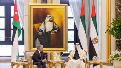 Sheikh Mohamed has said the UAE and Jordan are committed to strengthening regional co-operation. Ryan Carter / UAE Presidential Court