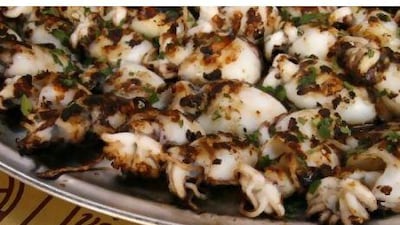 A platter of baby squids at Vini da Pinto. John Brunton for The National