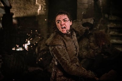 Maisie Williams in a scene from 'Game of Thrones'. Helen Sloan / HBO via AP