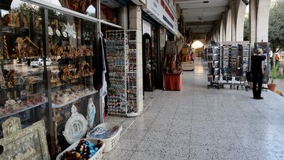 Empty curio shops in Bethlehem, in the occupied West Bank, as the Israel-Hamas conflict affects the tourism sector. Reuters
