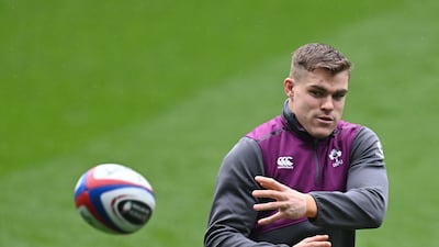 Ireland's Garry Ringrose throws the ball. AFP