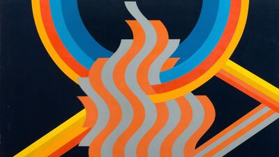 An untitled work by Mohamed Melehi, 1975. Photo: Barjeel Art Foundation