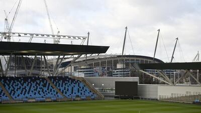 A look at the Etihad Stadium from the City Football Academy. AFP