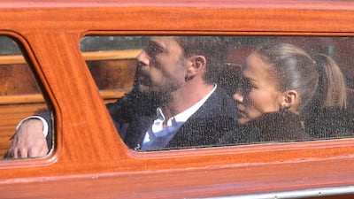 Stars are just like us and have to take water taxis while in Venice, Italy. EPA