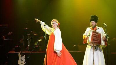 The Russian folk duo Slavutich. Courtesy Beirut Music Hall