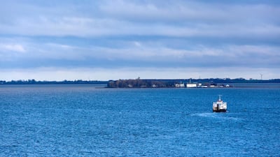 A ferry departs from the port town of Kalvehave to Lindholm where the Danish government plans to set up a centre for rejected refugees. Lasse Lundberg Andreasen / The National