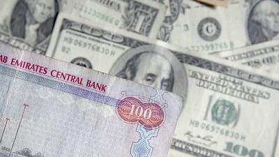 The UAE dirham has been officially pegged at 3.6725 to the US dollar since 1997. Ryan Carter / The National