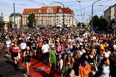 Demonstrations against the far right were held in the wake of the Alternative for Germany party's historic election win in Thuringia, in the former East. EPA