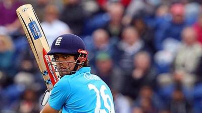 Alastair Cook, the England captain, has been incensed by Graeme Swann's remark that his team will not win the World Cup in 2015. Geoff Caddick / AFP