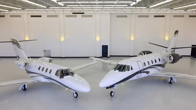 The grounded jet is known to be a Cessna. Reuters