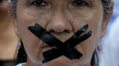 A protest in Caracas, Venezuela, to demand urgent protection for prisoners. AFP