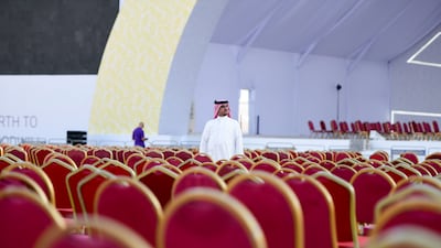 Preparations in progress for the Pope's visit to Bahrain. Khushnum Bhandari / The National