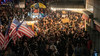 After about 200 arrests at Grand Central, some demonstrators took their protest to the streets. AP Photo