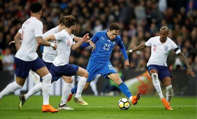 Soccer Football - International Friendly - England vs Italy - Wembley Stadium, London, Britain - March 27, 2018 Italy's Federico Chiesa in action Action Images via Reuters/Carl Recine