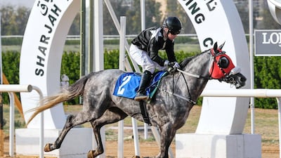AF Kal Noor, ridden by Tadhg O'Shea, wins the Ruler of Sharjah Cup. Victor Besa / The National