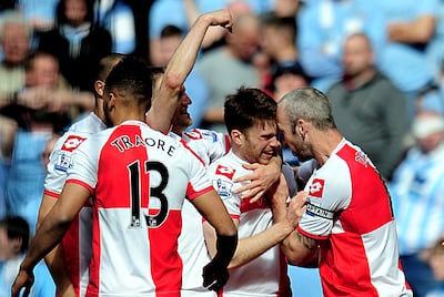 More heartbreak for City as Jamie Mackie heads QPR in front on 66 minutes. Getty Images