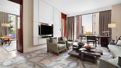 The 19th floor of the Park Hyatt New York includes several spacious living areas