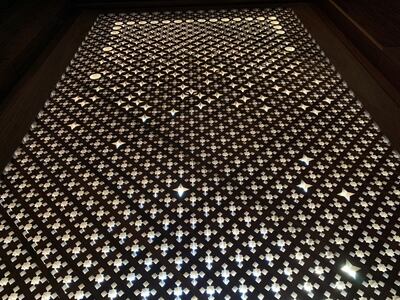 Ahmad Angawi’s mangour screens combine traditional Islamic geometry with ancient craft techniques and modern technology Courtesy of Ahmad Angawi