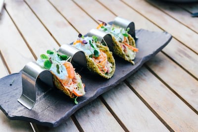 Vegetarian food at Dubai's second Bounty Beets location at Le Meridien Dubai Hotel & Conference Centre.