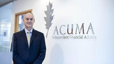 Acuma's chief executive Kevin Thorp says the company would remain a separate entity despite its acquisition by deVere Group. Razan Alzayani / The National
