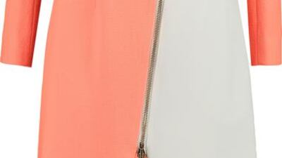 Darton colour-block coat in peach and cream. Courtesy of THEOUTNET.COM