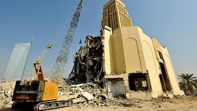 Demolition work has begun on Hard Rock Café along Sheikh Zayed Road in Dubai, and is expected to be completed within a month.