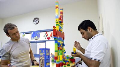 Personal trainer Frank Spencer will attempt a five-hour test of his endurance to raise funds for Dubai Autism Centre. Razan Alzayani / The National