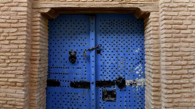 The entrance to a traditional house.