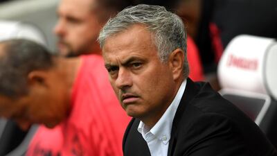 Jose Mourinho watches Manchester United fall to a 3-2 defeat. Getty