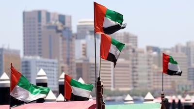 Flags on display in Bur Dubai. The UAE has sought to develop what could be described as a strategically resilient state. Chris Whiteoak / The National