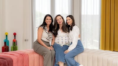 From left, members of the Cookbook Circle include cookbook author Zahra Abdalla, baker Yasmine Idriss Tannir and food consultant and club founder Dina Yazbak. Photo: Cookbook Circle