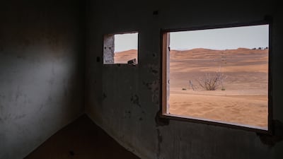 One of many abandoned houses in the 'Ghost Village', Al Madam.