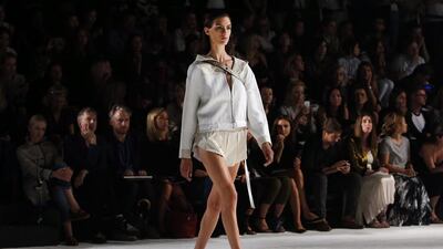 The Rag & Bone girl of spring just rolled out of bed after a long night. “There’s quite a lot of skin,” acknowledged David Neville, half the brand’s design duo with Marcus Wainwright. In a warehouse space at a long-closed post office on Monday night, the two shifted gears a bit from seasons past. They pared down looks for a sexier feel in customer-friendly colours that included light indigo, creams and white. The menswear and work wear influences were apparent, “but at the same time it’s all very feminine,” Neville said. Jason DeCrow / AP Photo